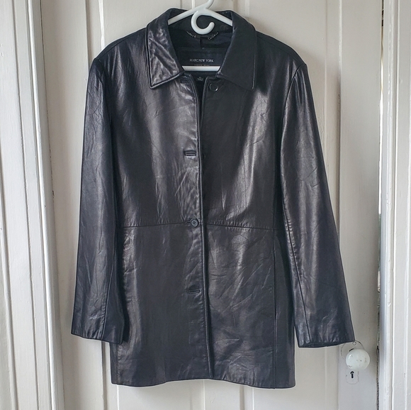 90s Vintage Leather Jacket - XL - Picture 2 of 4